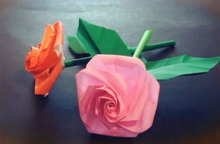 纸玫瑰的折法视频